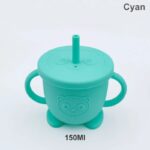 Vaso entrenar silicona BPAfree con bombilla  aprendizaje autónomo para bebé